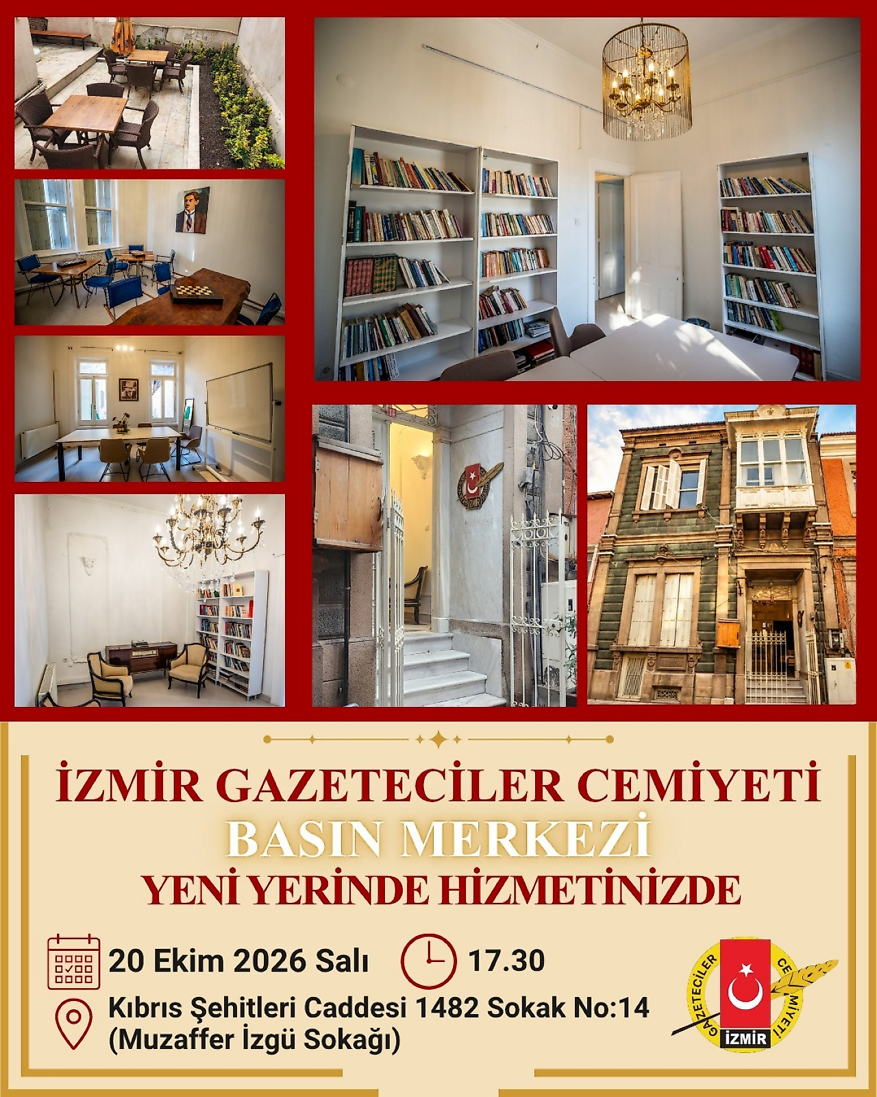 İzmir Gazeteciler Cemiyeti Basın Merkezi yeni adresinde açılıyor