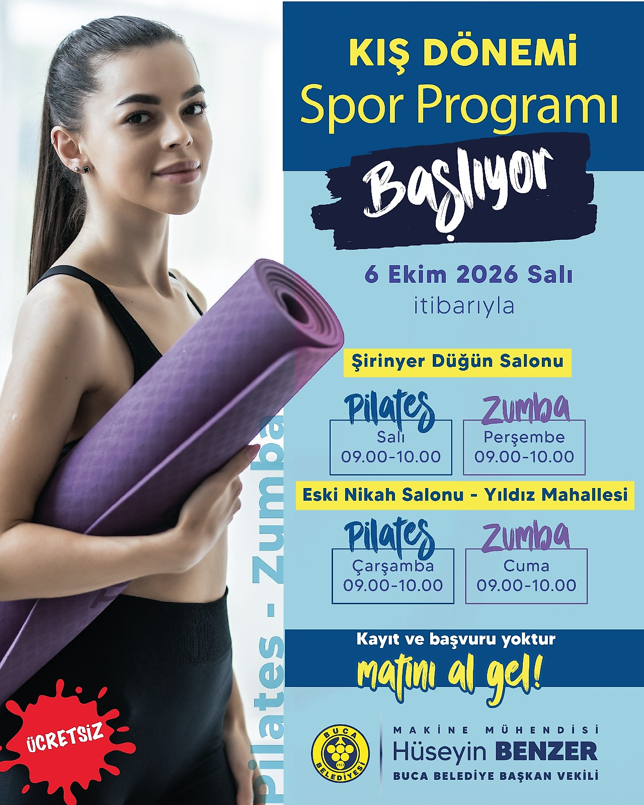 Buca'da ücretsiz spor dönemi: Pilates ve zumba kursları başlıyor