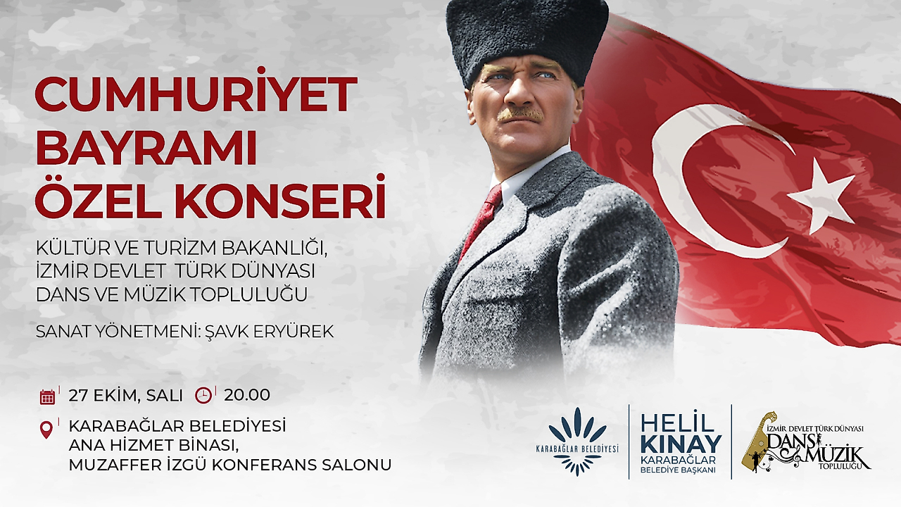 Karabağlar'da 29 Ekim Cumhuriyet Bayramı etkinlik programı açıklandı