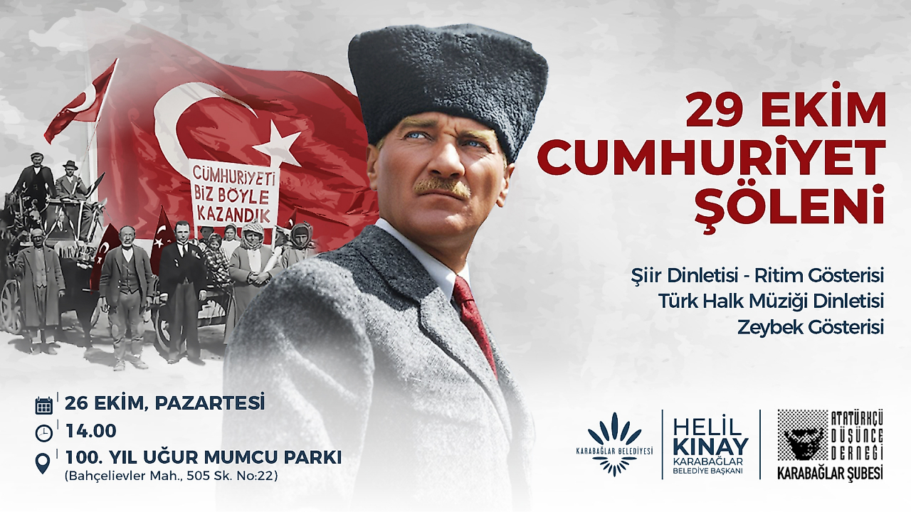 Karabağlar'da 29 Ekim Cumhuriyet Bayramı etkinlik programı açıklandı