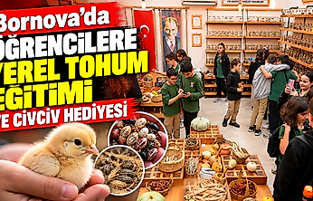 Bornova'da öğrencilere yerel tohum eğitimi ve civciv hediyesi