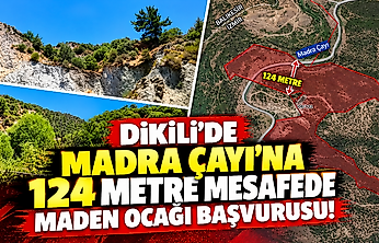 Dikili'de Madra Çayı'na 124 metre mesafede maden ocağı başvurusu!