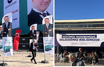 EBSO seçimlerinde Karabağlı'dan dikkat çeken hazırlık: Fuar İzmir'i bayraklarla donattı