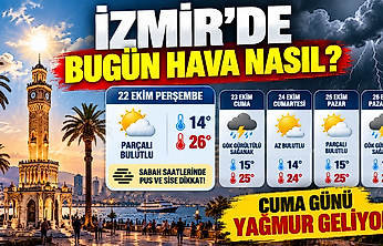 İzmir'de 22 Ekim hava durumu: Sabah sis, cuma sağanak