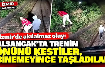 İzmir'de akılalmaz olay: Alsancak'ta trenin önünü kestiler, binemeyince taşladılar
