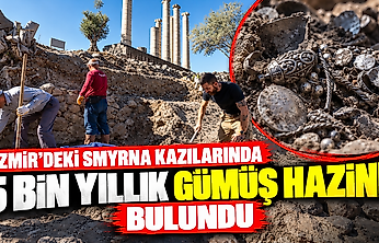 İzmir'deki Smyrna kazılarında 5 bin yıllık gümüş hazine bulundu