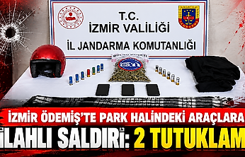 İzmir Ödemiş'te park halindeki araçlara silahlı saldırı: 2 tutuklama