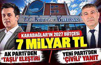 Karabağlar'ın 2027 bütçesi 7 milyar TL: AK Parti'den 'taşlı' eleştiri, YENİ Parti'den 'çivili' yanıt