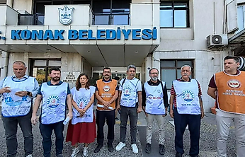 Konak Belediyesi emekçilerinden alacak eylemi!