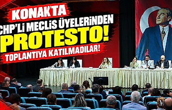 Konak'ta CHP'li meclis üyelerinden protesto: Toplantıya katılmadılar!