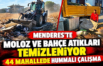 Menderes'te moloz ve bahçe atıkları temizleniyor: 44 mahallede çalışma