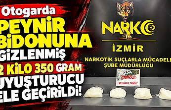 Otogarda peynir bidonuna gizlenmiş 2 kilo 350 gram uyuşturucu ele geçirildi