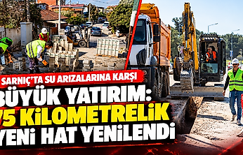Sarnıç'ta su arızalarına karşı büyük yatırım: 75 kilometrelik yeni hat yenilendi