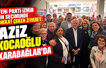 YENİ Parti İzmir ön seçiminde dikkat çeken ziyaret: Aziz Kocaoğlu Karabağlar'da