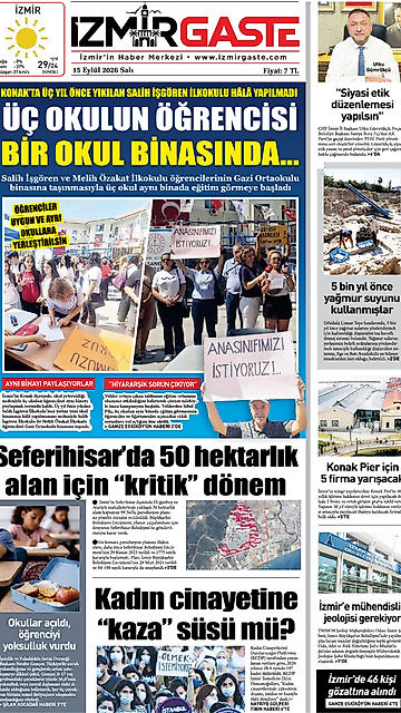 E-Gazete - Tarih: 15 Eylül 2026