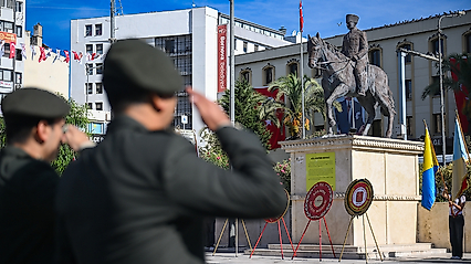 Bornova'da gazilere şükran: 19 Eylül törenle kutlandı