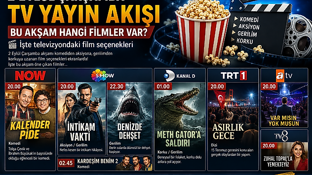 2 Eylül Çarşamba TV yayın akışı: Bu akşam hangi filmler var? İşte televizyondaki film seçenekleri