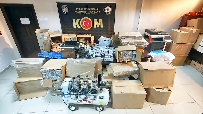 İzmir'de 5 milyon liralık kaçak tütün operasyonu: 15 şüpheliye işlem