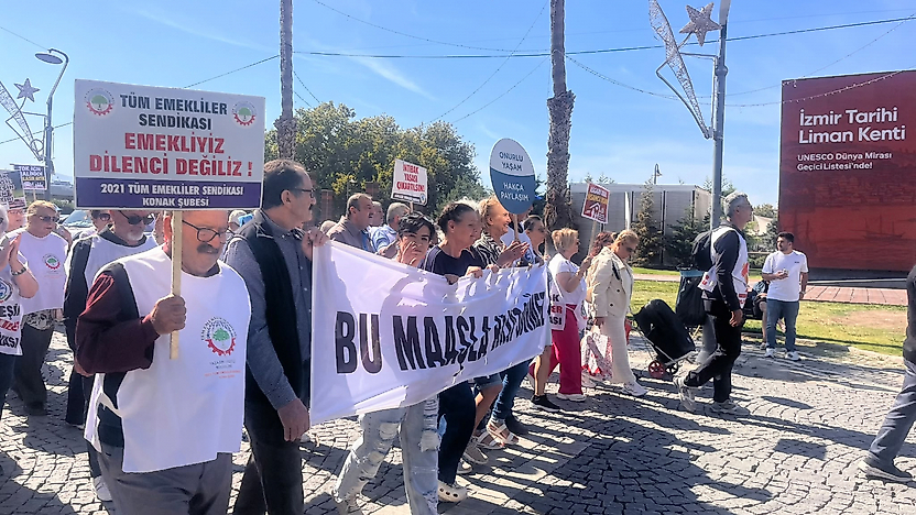 İzmir'de emeklilerden seyyanen zam çağrısı: Hakkımızı istiyoruz