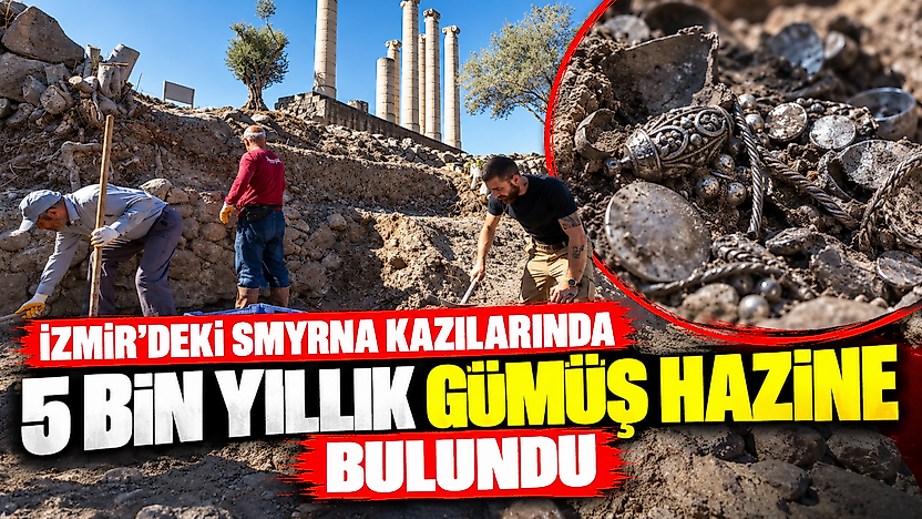 İzmir'deki Smyrna kazılarında 5 bin yıllık gümüş hazine bulundu