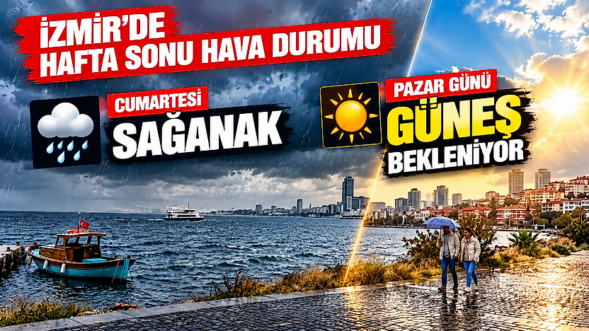 İzmir hava durumu: Cumartesi sağanak, pazar günü güneş bekleniyor