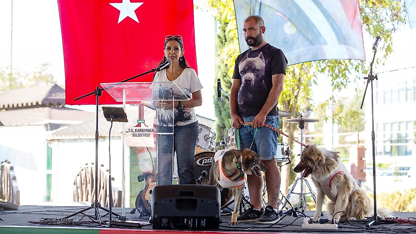 Karşıyaka'da hayvanseverler Tay Park'ta buluştu: 3 köpek, 5 kedi sahiplendirildi