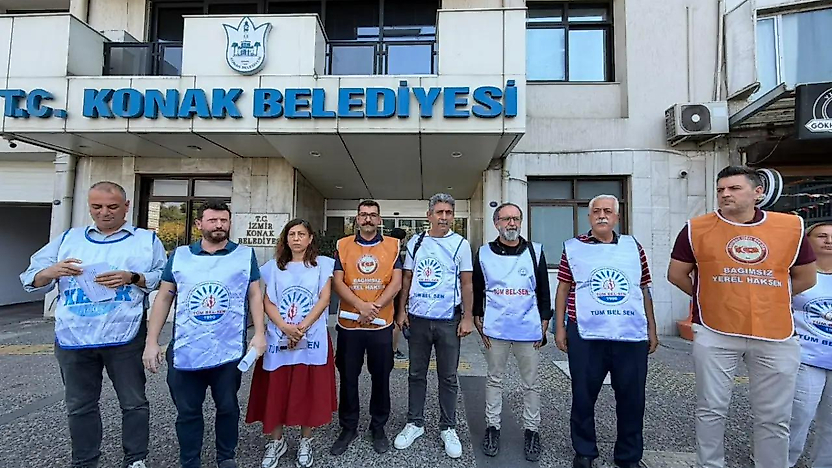 Konak Belediyesi emekçilerinden alacak eylemi!