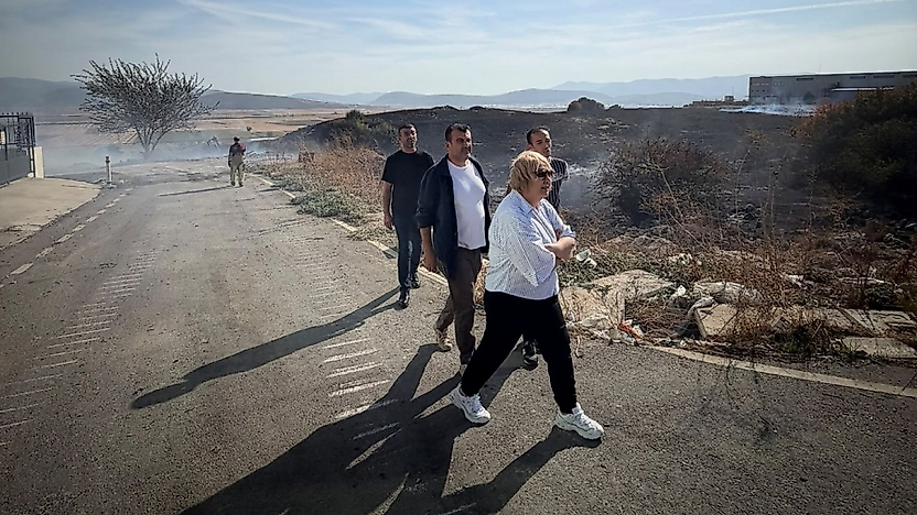 Menderes Başkan Vekili Asuman Şen yangın bölgesinde inceleme yaptı