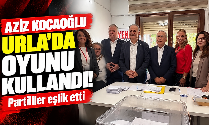 Aziz Kocaoğlu Urla'da oyunu kullandı! Partililer eşlik etti