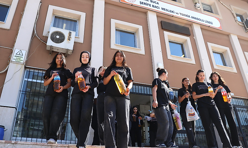 Buca'da 120 bin litreden fazla atık yağ geri dönüşüme kazandırıldı