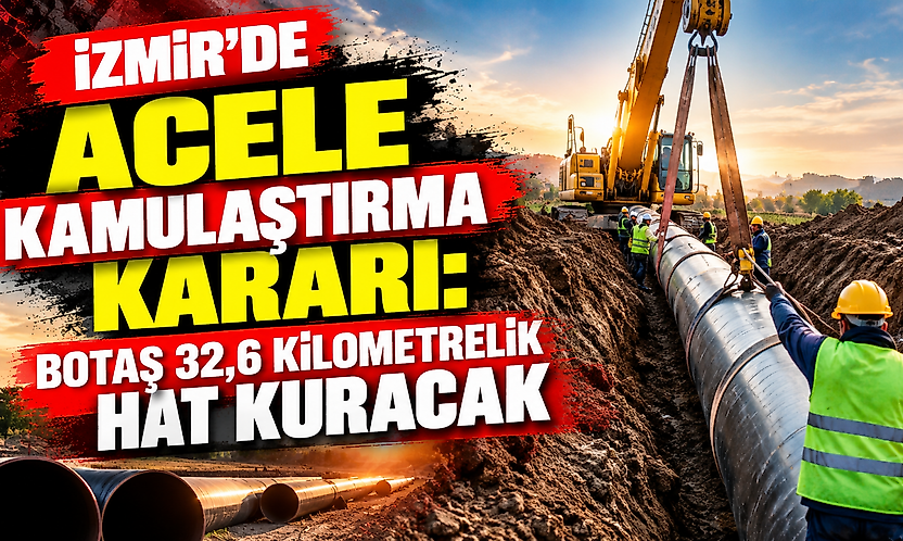 İzmir'de BOTAŞ 32,6 kilometrelik hat kuracak: Acele kamulaştırma kararı çıktı