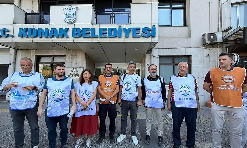 Konak Belediyesi emekçilerinden alacak eylemi!
