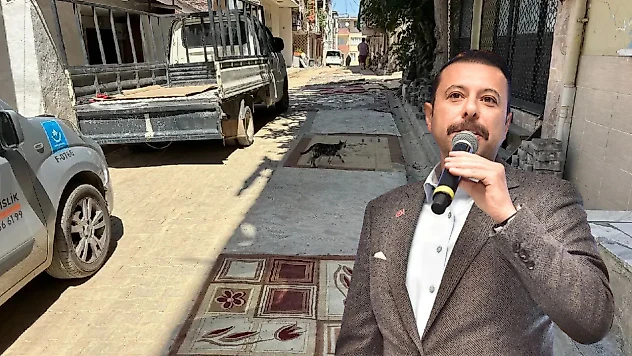 AK Partili Kaya'dan Konak'ta yol tepkisi: 'Tozdan korunmak için yollara halı serdiler'