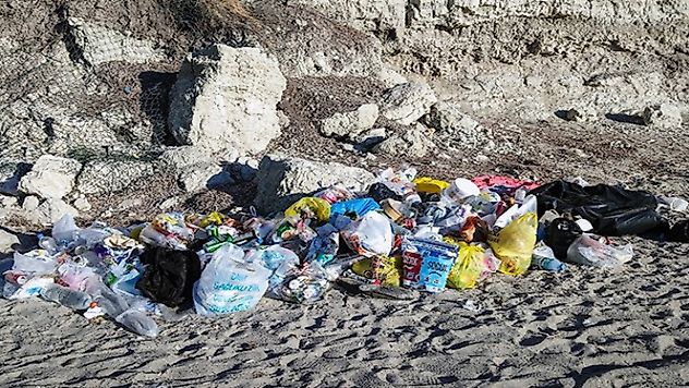 İzmir'in gözde koyunda tepki çeken görüntü: Çöpler kıyıya atıldı